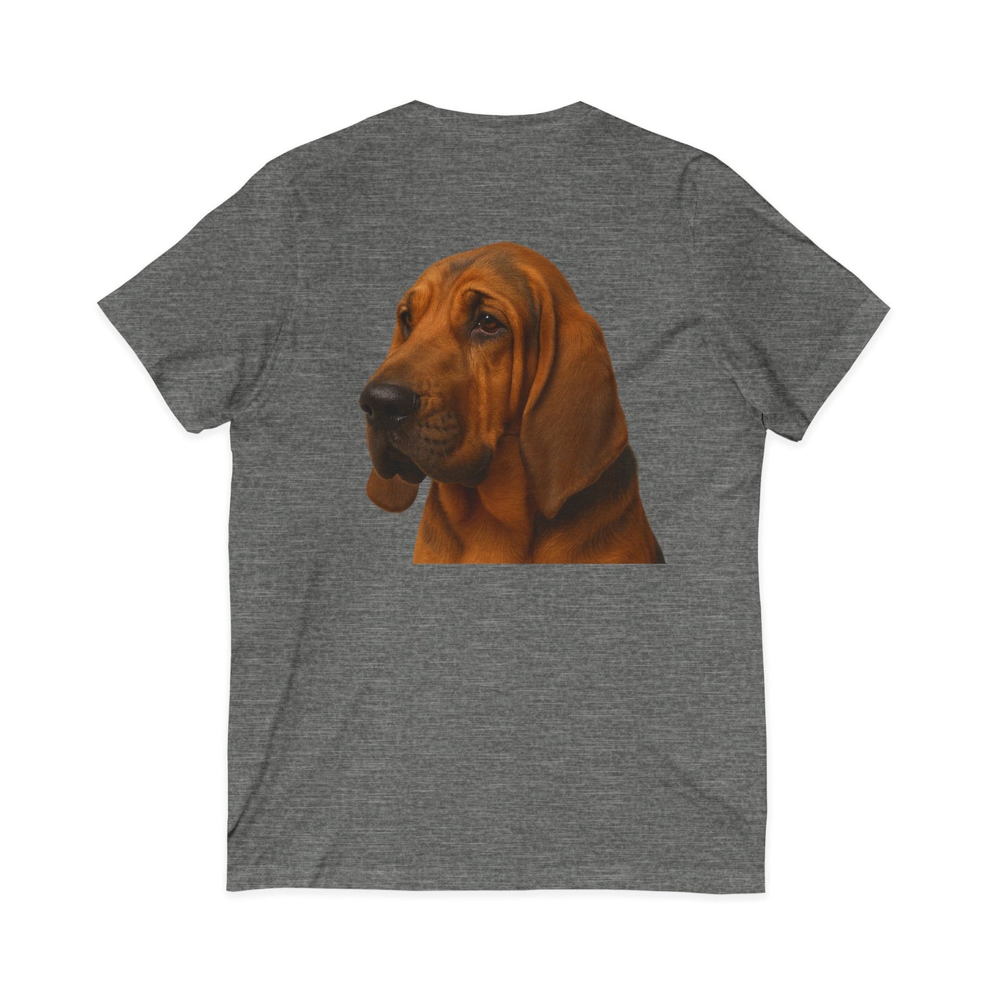 Bloodhound Head Unisex Short Sleeve V-Neck Tee