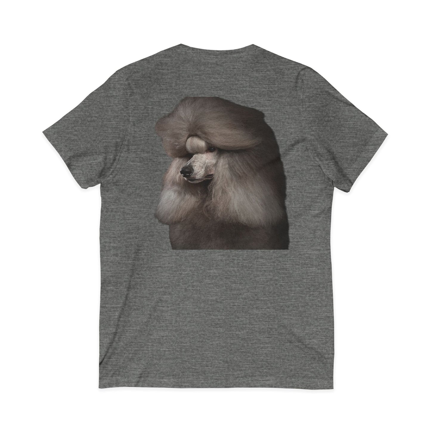 Poodle Head Unisex Short Sleeve V-Neck Tee