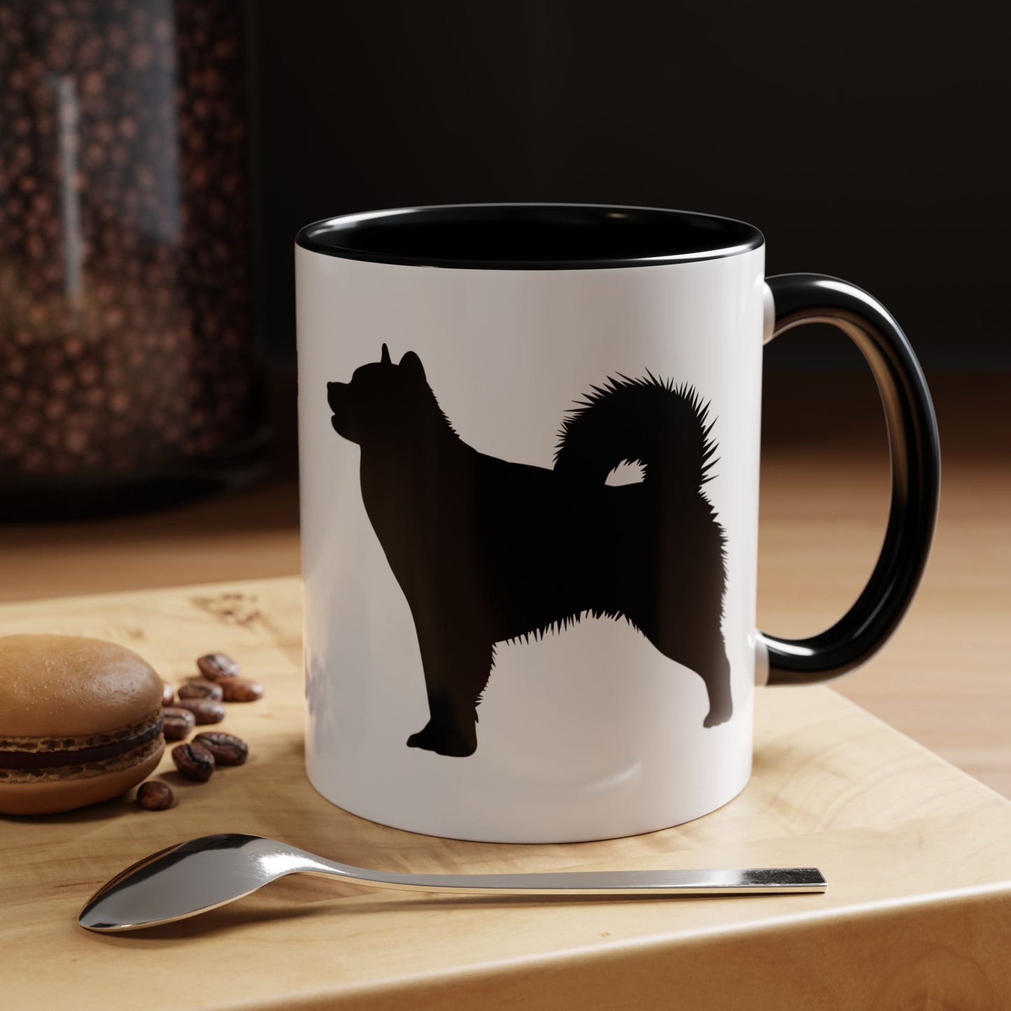 Malamute Silhouette 2-Tone Coffee Mug