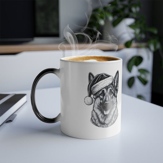 Santa Paws German Shepherd Color Changing Mug