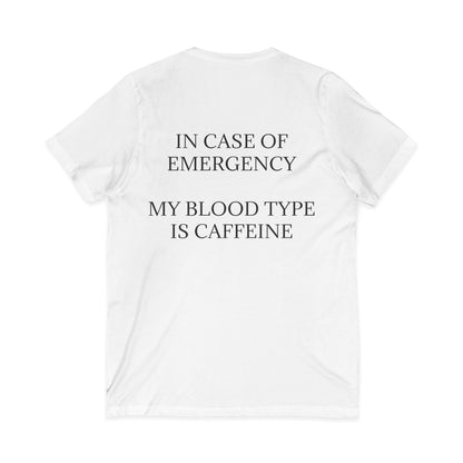 Blood Type Unisex Short Sleeve V-Neck Tee