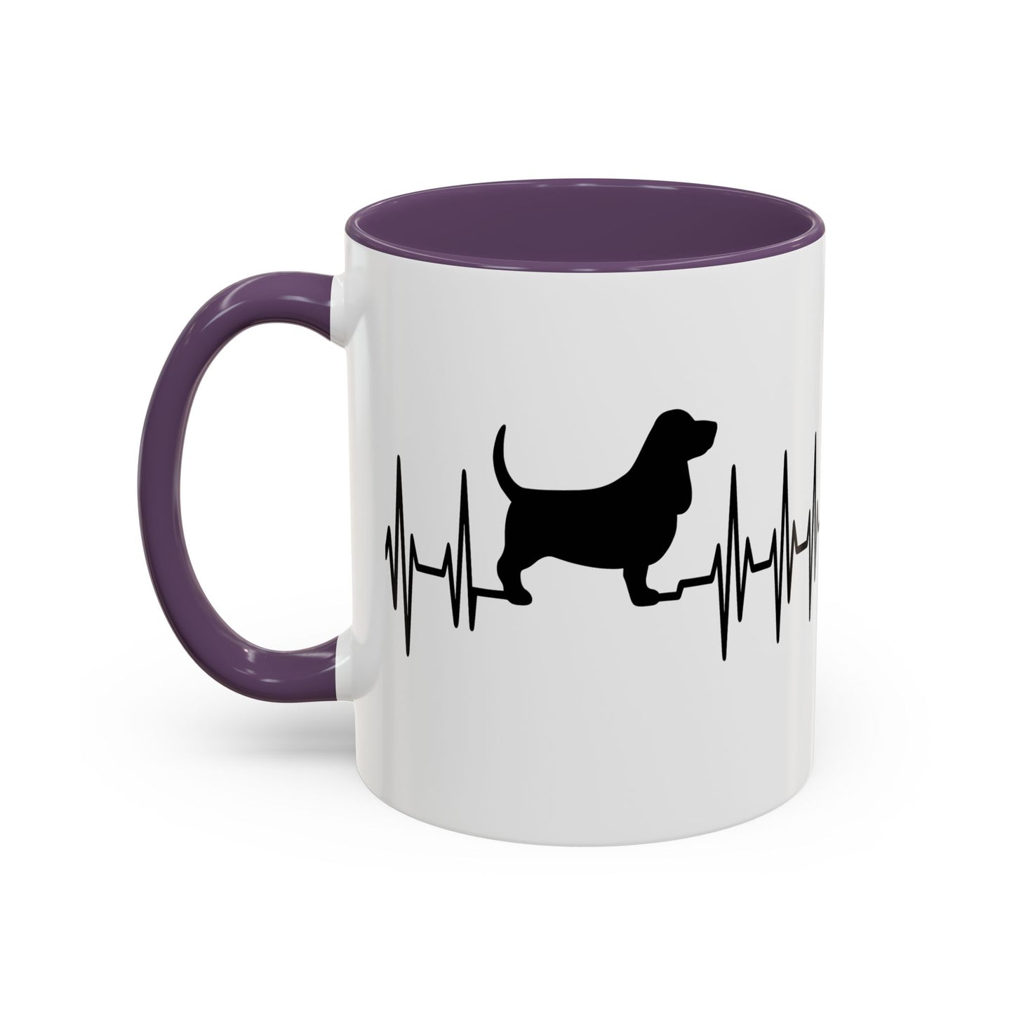 My Heart Beats For Bassets 2-Tone Coffee Mug