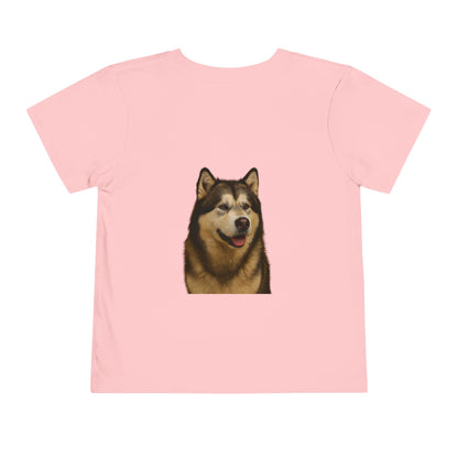 Malamute Head Toddler Unisex Short Sleeve Crewneck Tee