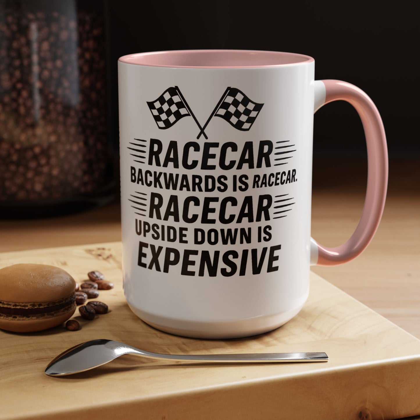 Racecar Backwards 2-Tone Coffee Mug