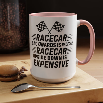 Racecar Backwards 2-Tone Coffee Mug