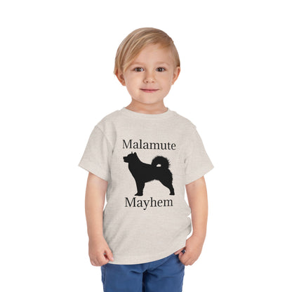 Malamute Mayhem Toddler Unisex Short Sleeve Crewneck Tee