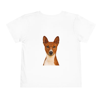 Basenji Head Toddler Unisex Short Sleeve Crewneck Tee
