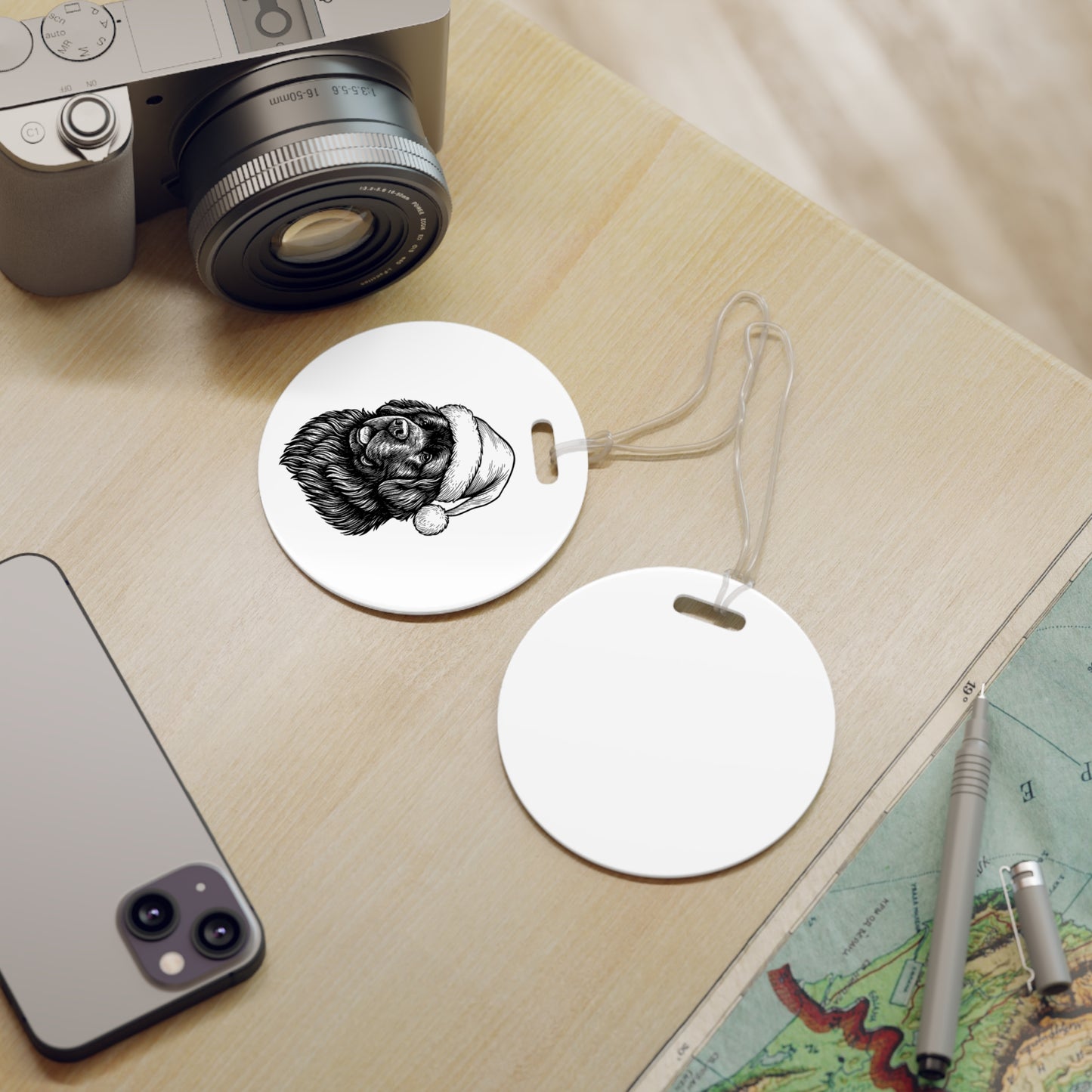 Santa Paws Newfie Luggage Tag