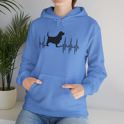 My Heart Beats For Basset Hounds Unisex Hoodie