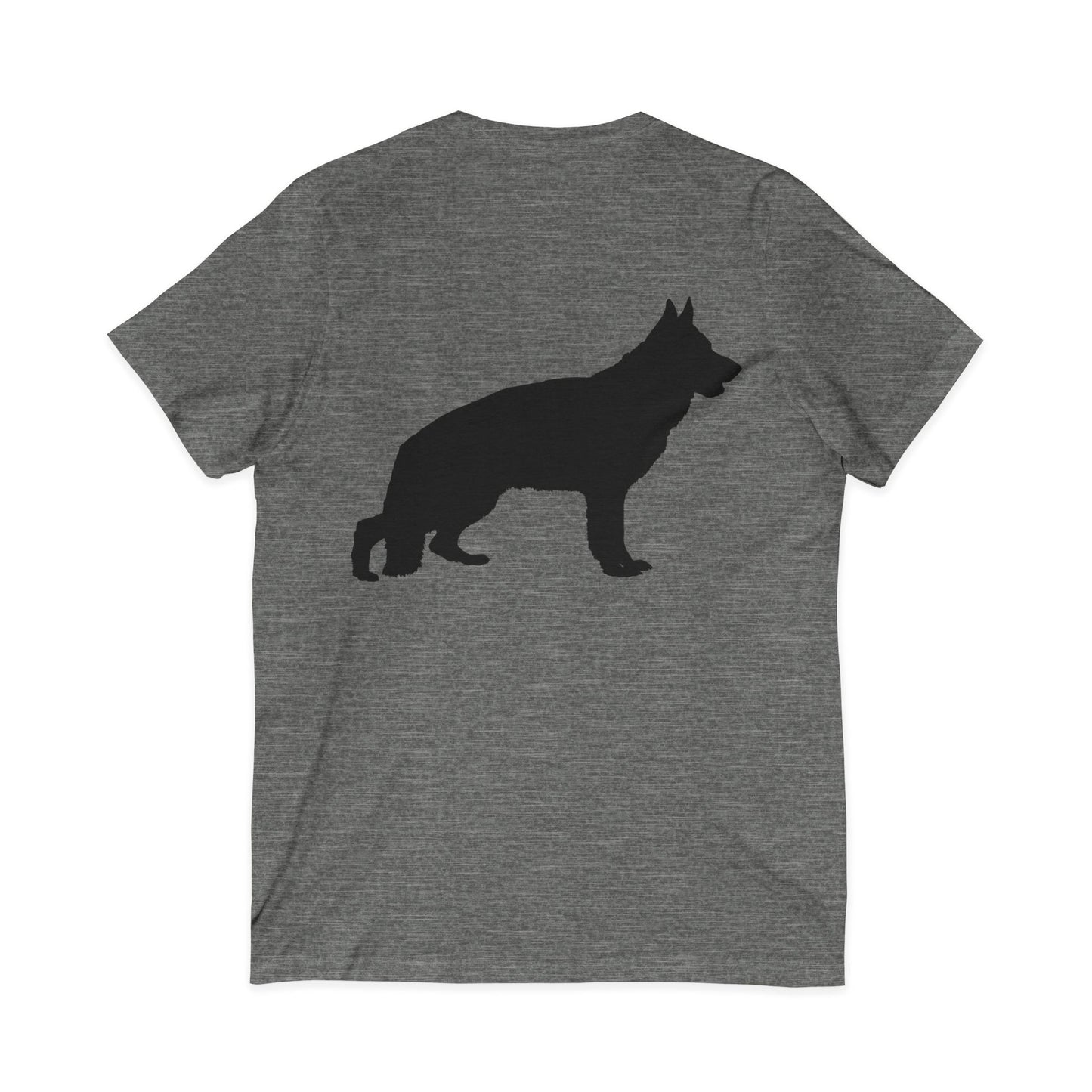 German Shepherd Silhouette Unisex Short Sleeve V-Neck Tee