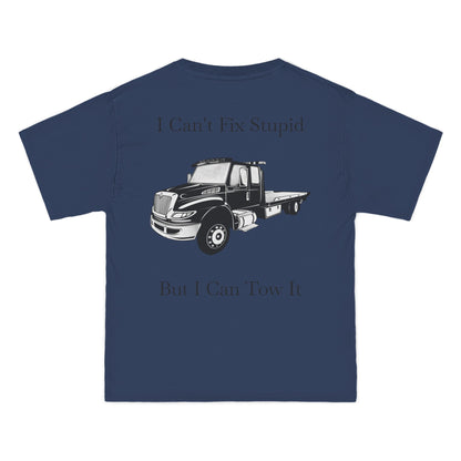 I Can't Fix Stupid Flatbed Men's Short-Sleeve Crewneck Tee