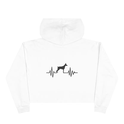 My Heart Beats For Dobermans Women's Crop Hoodie