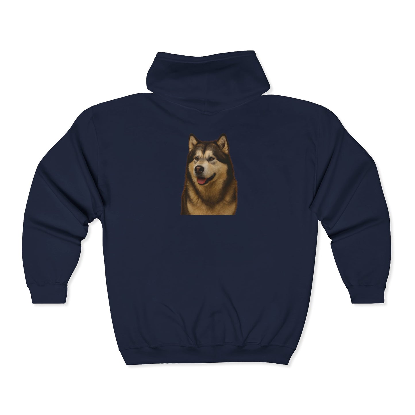 Malamute Head Unisex Full Zip Hoodie