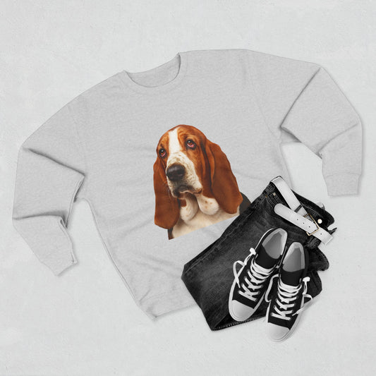 Basset Head Unisex Crewneck Sweatshirt