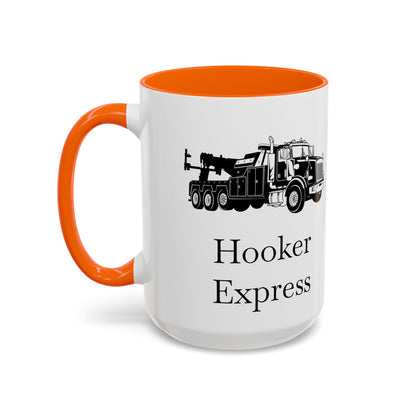 H**ker Express Heavy Tow Truck 2-Tone Coffee Mug