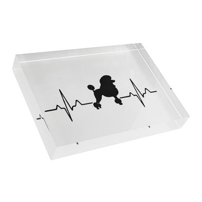 My Heart Beats For Poodles Acrylic Photo Block