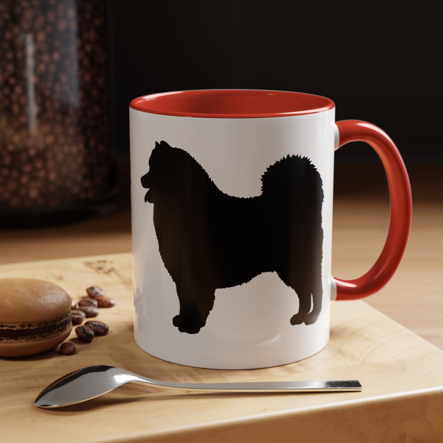 Samoyed Silhouette 2-Tone Coffee Mug