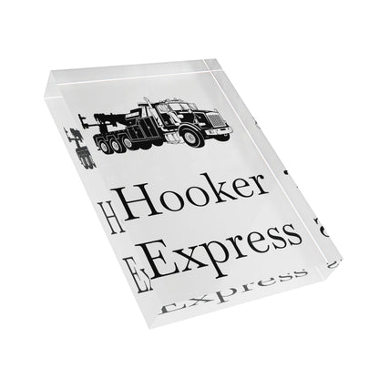 H**ker Express Heavy Tow Truck Acrylic Photo Block