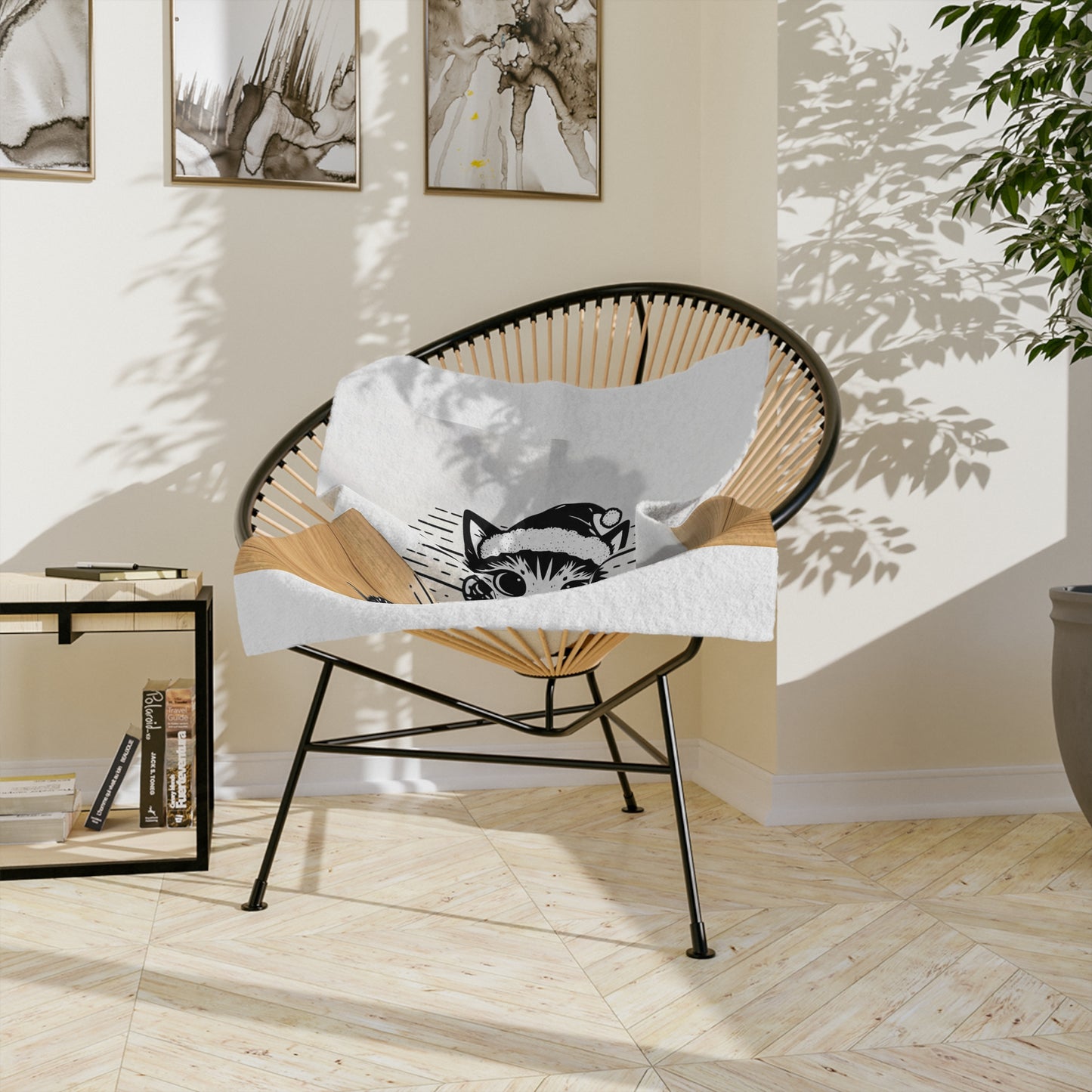 Naughty Cat Velveteen Microfiber Blanket