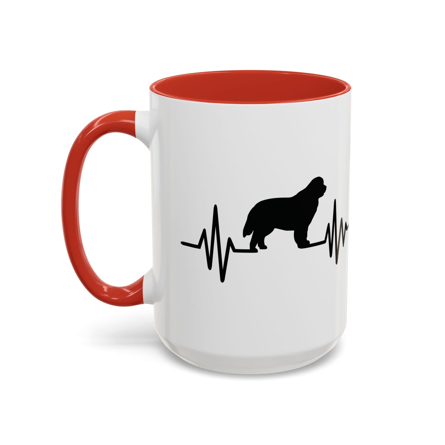 My Heart Beats For Newfies 2-Tone Coffee Mug