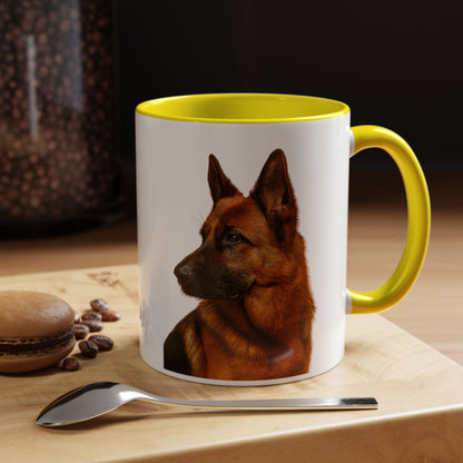 German Shepherd Head 2-Tone Coffee Mug