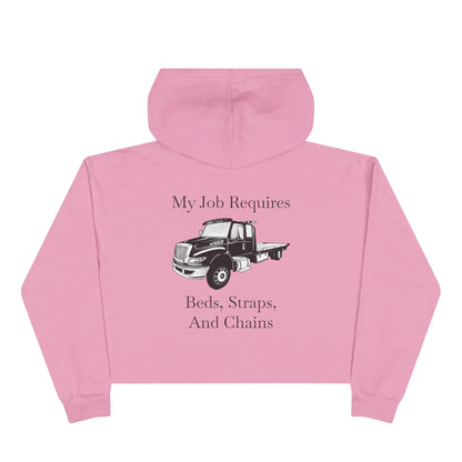 Beds, Straps, And Chains Women's Crop Hoodie