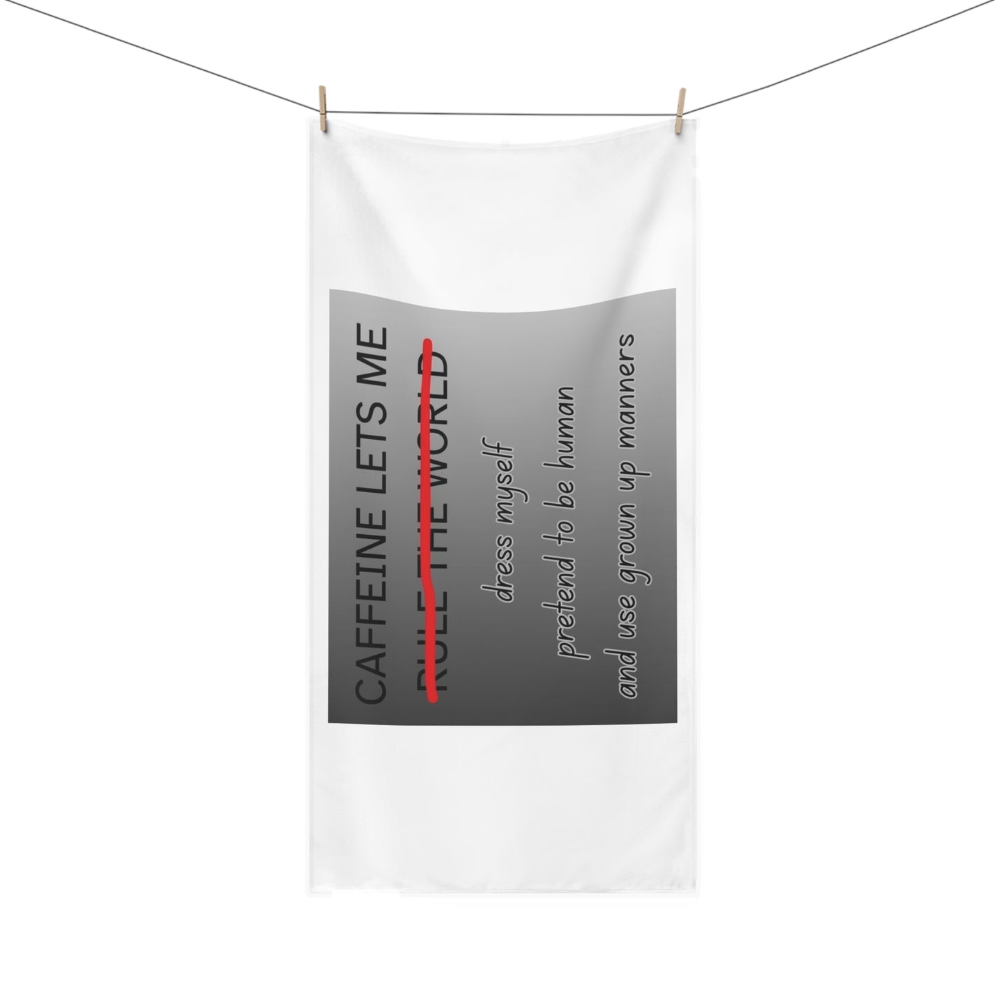 Caffeine Lets Me Mink-Cotton  Beach Towel