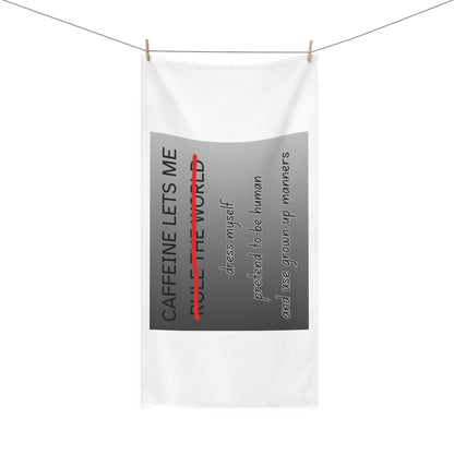 Caffeine Lets Me Mink-Cotton  Beach Towel