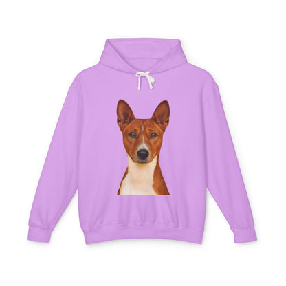 Basenji Head Unisex Lightweight Hoodie