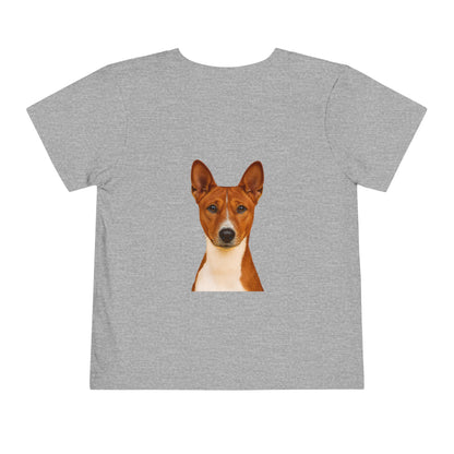 Basenji Head Toddler Unisex Short Sleeve Crewneck Tee