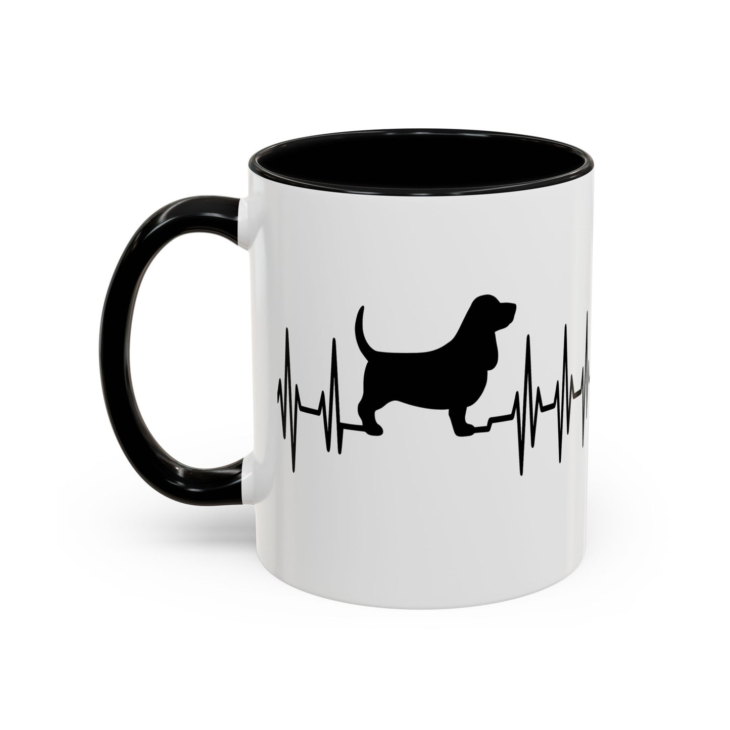 My Heart Beats For Bassets 2-Tone Coffee Mug