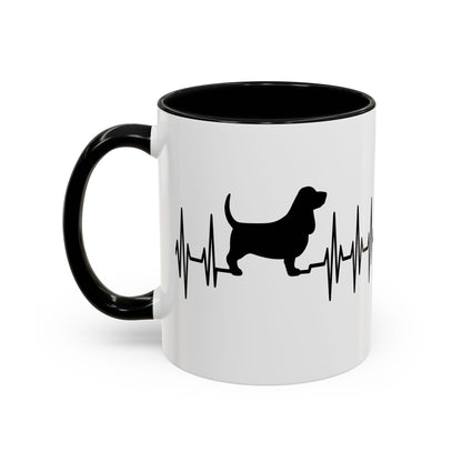 My Heart Beats For Bassets 2-Tone Coffee Mug