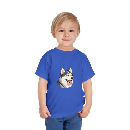 Malamute Head Toddler Unisex Short Sleeve Crewneck Tee
