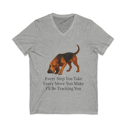 Tracking You Unisex Short Sleeve V-Neck Tee