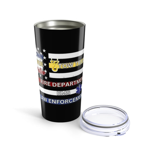 Slow Down Move Over Flag Tumbler