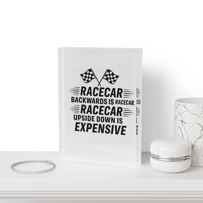 Racecar Backwards Acrylic Photo Block