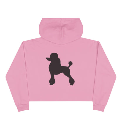 Poodle Silhouette Women's Crop Hoodie