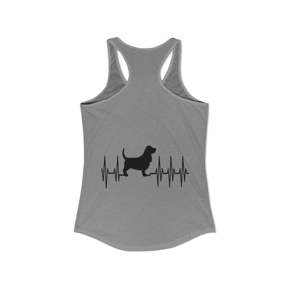 My Heart Beats For Bassets Women's Racerback Tank