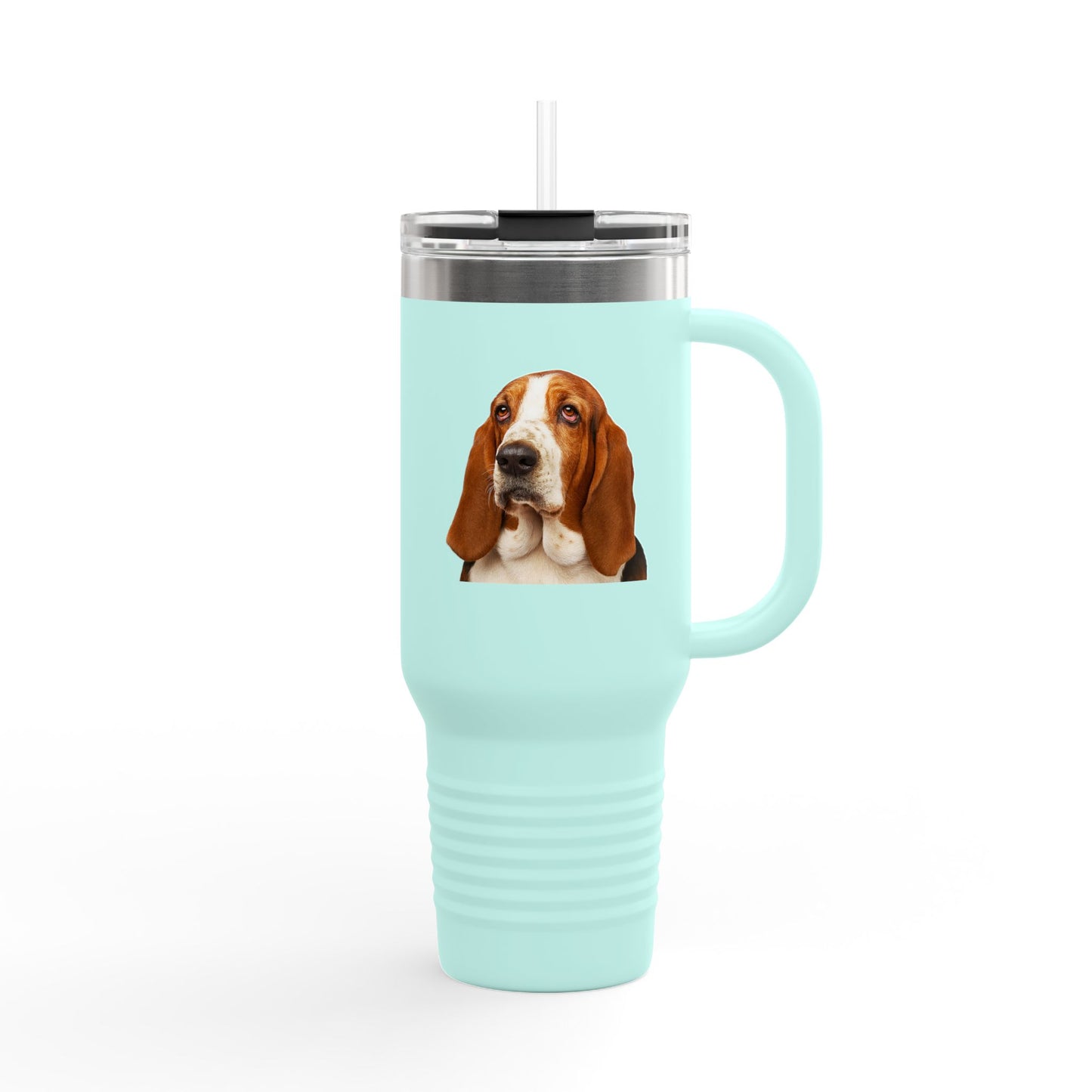 Basset Head Insulated Travel Mug