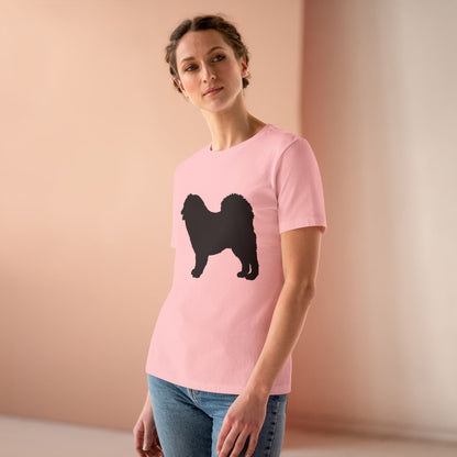 Samoyed Silhouette Women's Short Sleeve Crewneck Tee