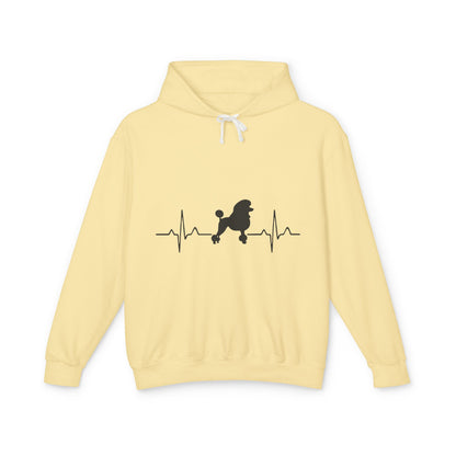 My Heart Beats For Poodles Unisex Lightweight Hoodie