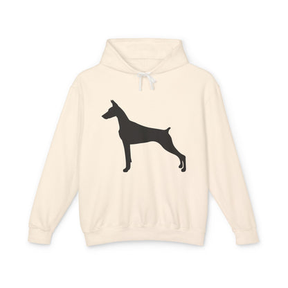 Doberman Silhouette Unisex Lightweight Hoodie