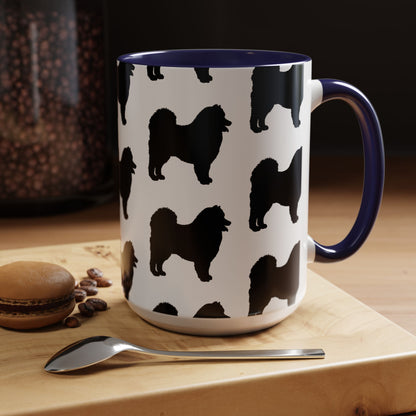 Samoyed Silhouette 2-Tone Coffee Mug