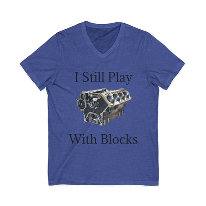 Play With Blocks Unisex Short Sleeve V-Neck Tee