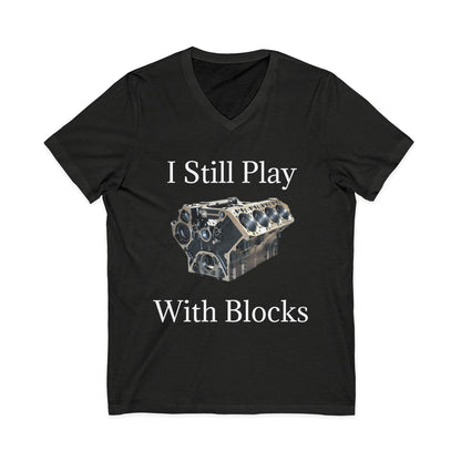 Play With Blocks Unisex Short Sleeve V-Neck Tee