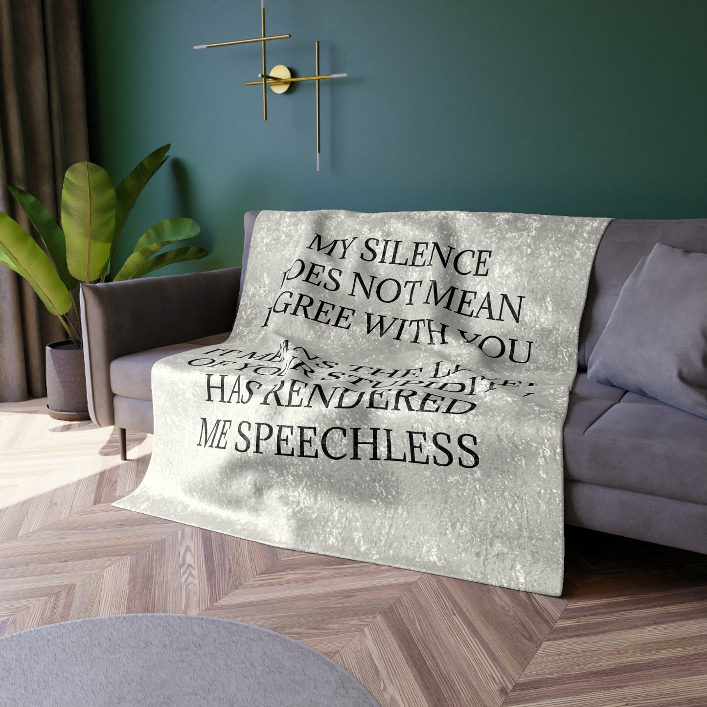 Speechless Crushed Velvet Blanket