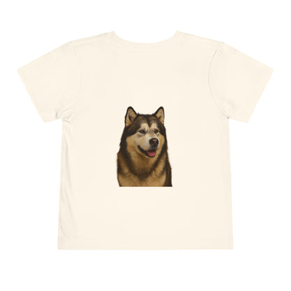 Malamute Head Toddler Unisex Short Sleeve Crewneck Tee