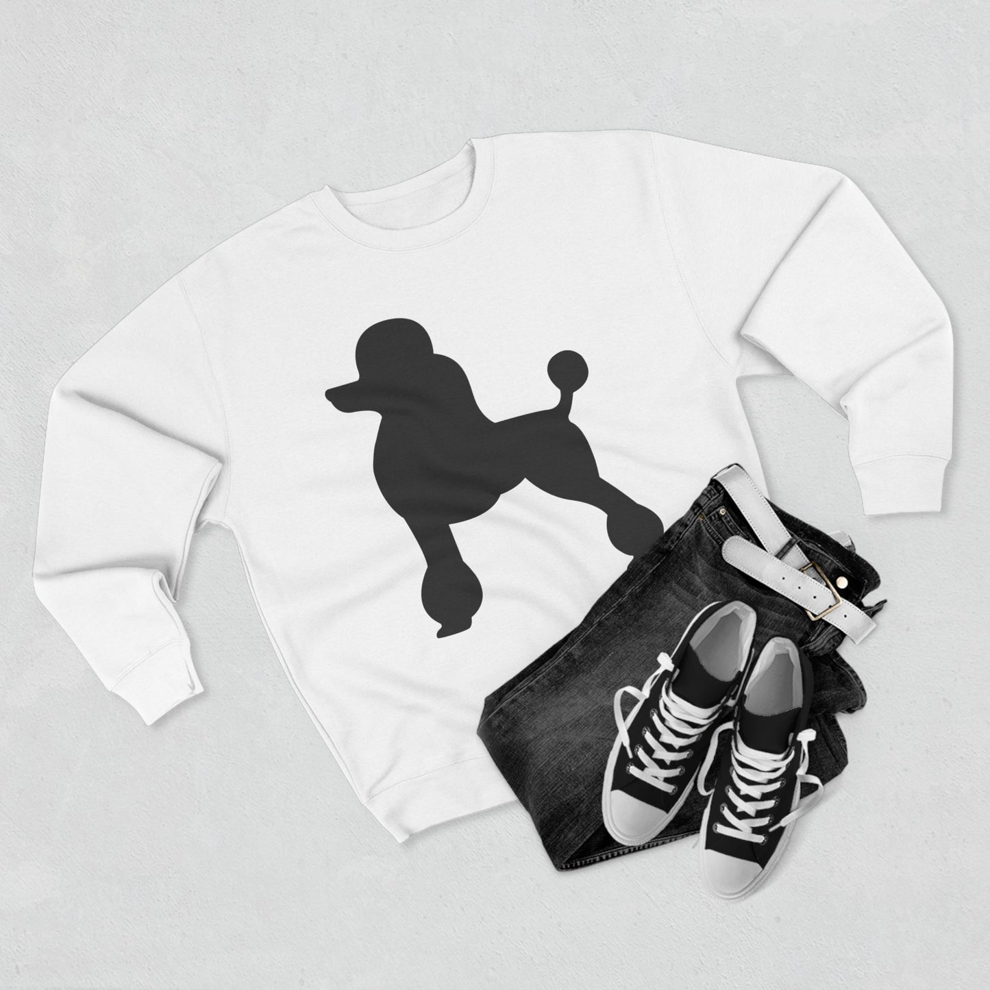 Poodle Silhouette Unisex Crewneck Sweatshirt