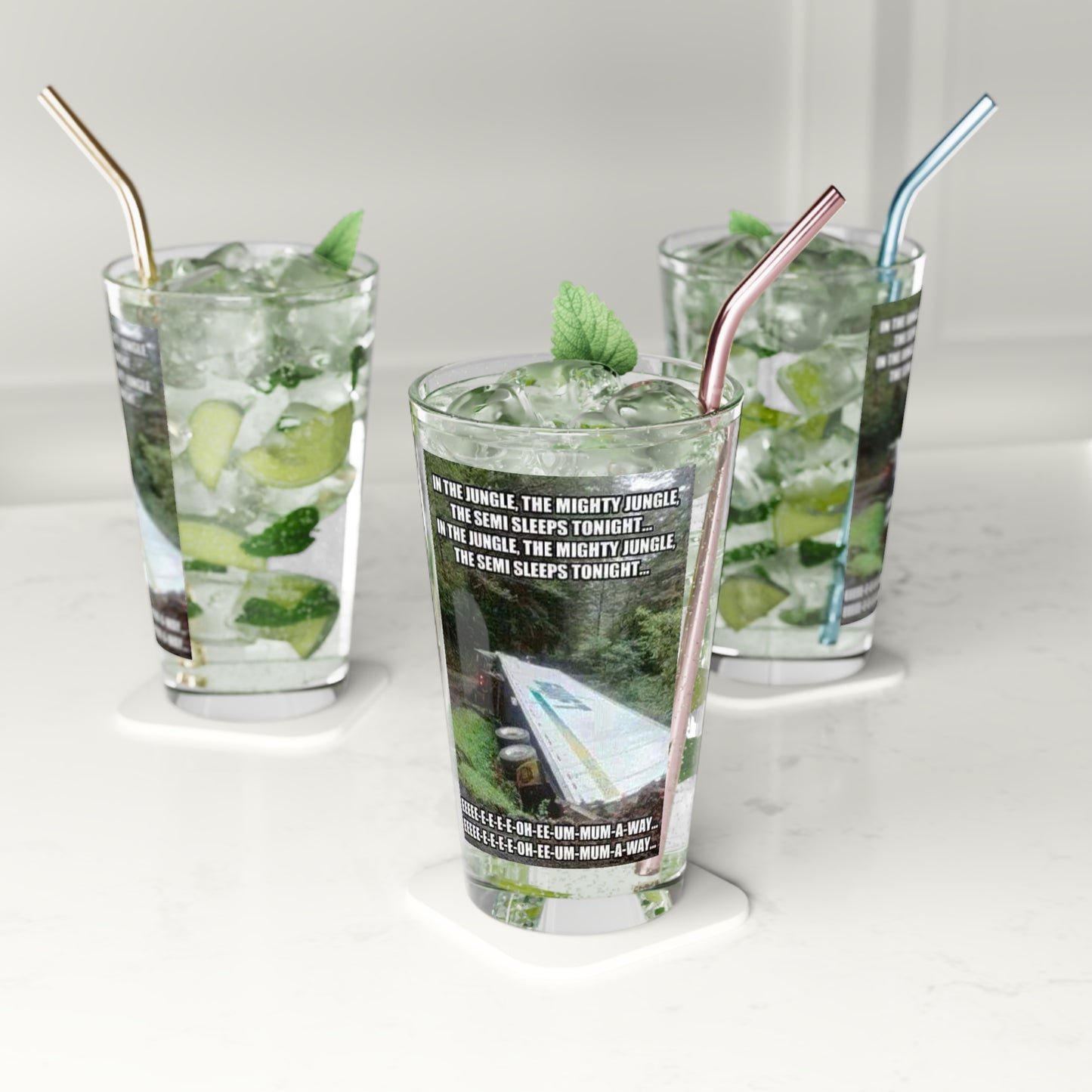 Semi Sleeps Drinking Glass