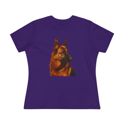 German Shepherd Head Women's Short Sleeve Crewneck Tee